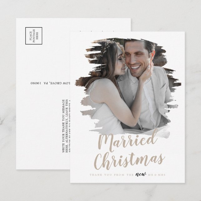 Brushed Tan Verheiratet Weihnachten Neuvermählt Vi (Vorne/Hinten)