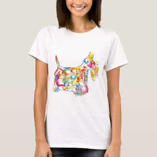 Brushfolks Scotties in einem Scotty T-Shirt