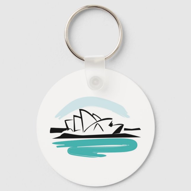 Brushhub Sydney Zielort Schlüsselanhänger (Vorderseite)