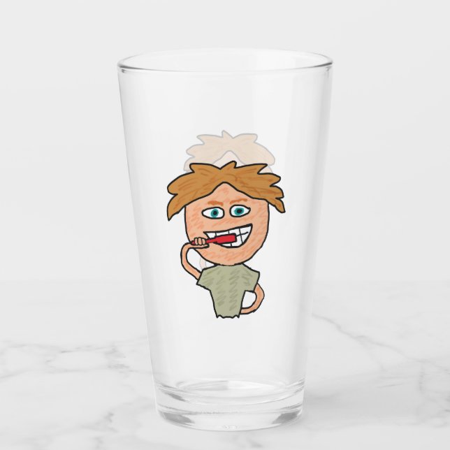 Brushing Teeth Glas (Vorderseite)