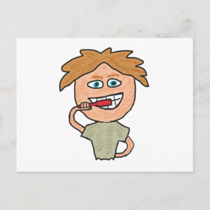 Brushing Teeth Postkarte