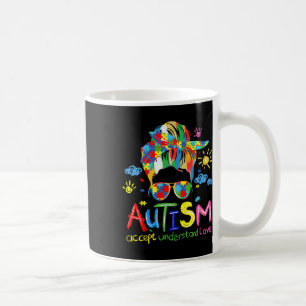 Brushstroke Autismus Awareness Accept Liebe Messy Kaffeetasse