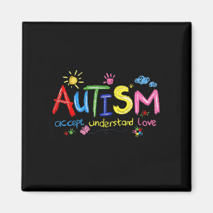 Brushstroke Autismus Awareness Accept Understand L Magnet