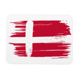 Brushstroke Dänemark Flag Magnet