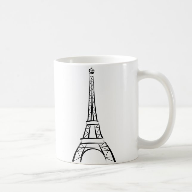 Brushstroke Eiffel Tower Kaffeetasse (Rechts)