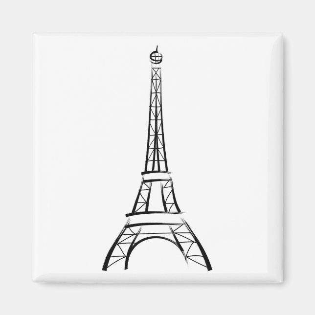 Brushstroke Eiffel Tower Magnet (Vorne)