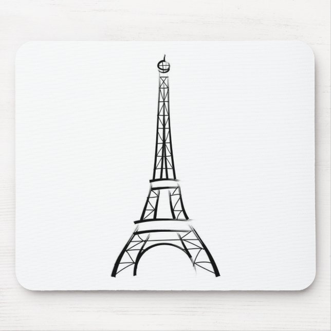 Brushstroke Eiffel Tower Mousepad (Vorne)