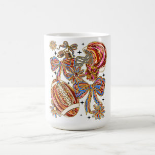 Brushstroke Football Coquette Kaffeetasse