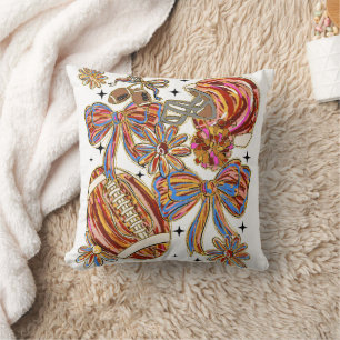 Brushstroke Football Coquette Kissen