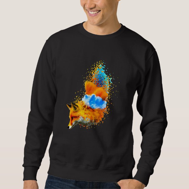 Brushstroke Fox Sweatshirt (Vorderseite)