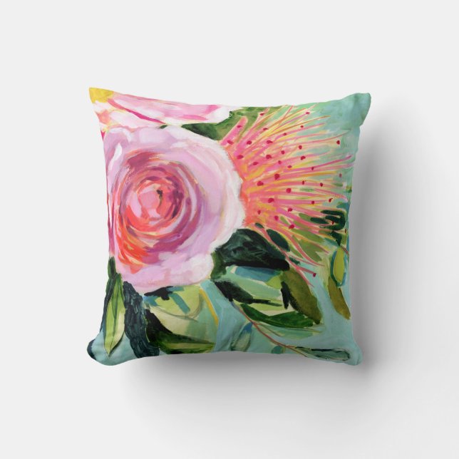 Brushy Floral I Kissen (Vorderseite)