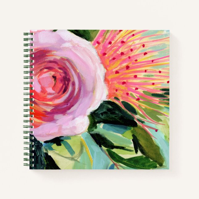 Brushy Floral I Notizbuch (Vorderseite)