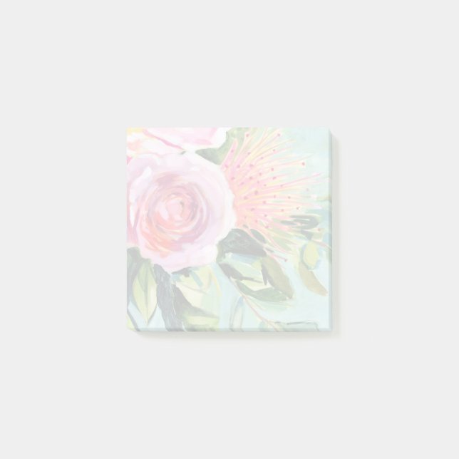 Brushy Floral I Post-it Klebezettel (Vorderseite)
