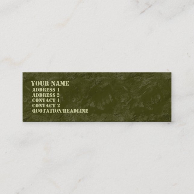 Brushy Rock Mini Visitenkarte (Vorderseite)