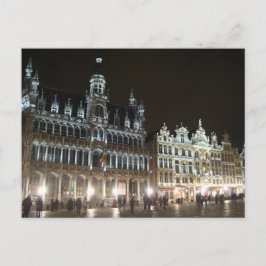 Brüssel am Abend, Belgien Postkarte