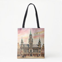Brüssel Belgien Aquarell Grand Palace