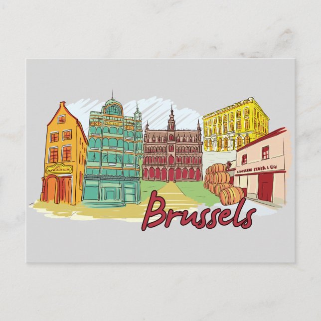 Brüssel, Belgien Berühmte Stadt Postkarte (Vorderseite)