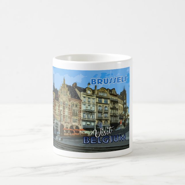 Brüssel, Belgien besuchen... Kaffeetasse (Mittel)