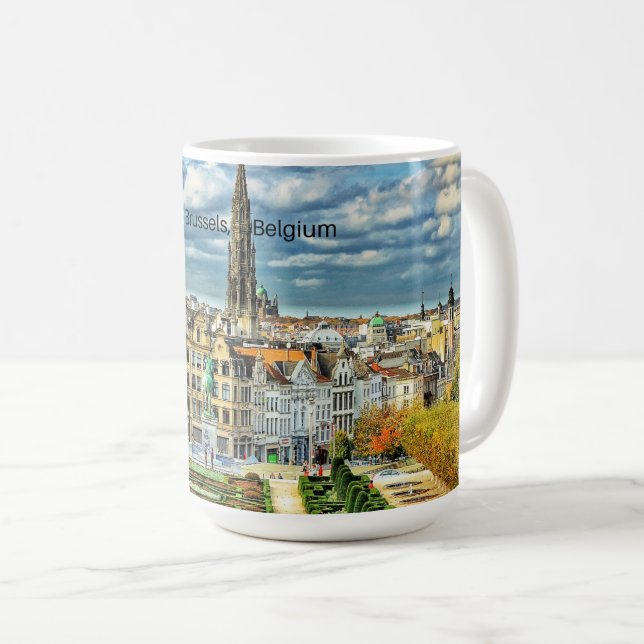 Brüssel, Belgien - City-Foto Kaffeetasse (VorderseiteRechts)