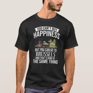 Brüssel Belgien City Skyline Karte T-Shirt