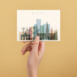 Brüssel, Belgien | City Skyline Postkarte<br><div class="desc">Transparente Silhouette in der Skyline von Brussel. | © und ® Bigstock® - Alle Rechte vorbehalten.</div>