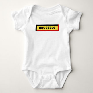 Brüssel: Belgien - Flaggenfarben Baby Strampler