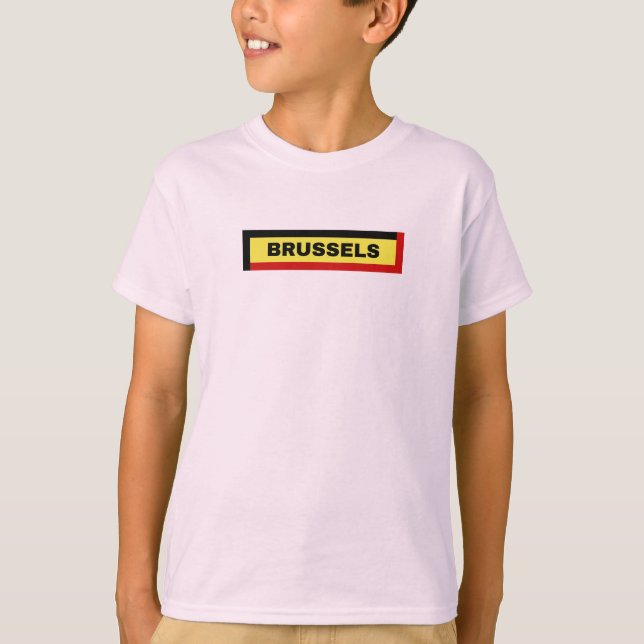 Brüssel: Belgien - Flaggenfarben T-Shirt (Vorderseite)