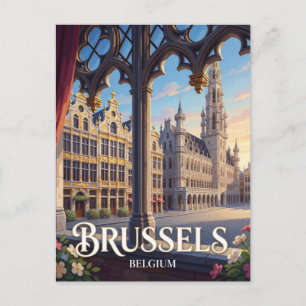 Brüssel Belgien Grand Place Reise Postkarte