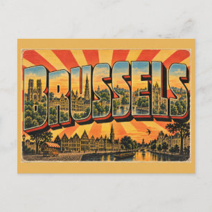 Brüssel Belgien Historischer Platz Gotische Kunst Postkarte