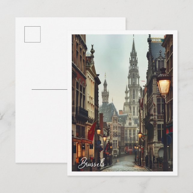 Brüssel Belgien Kunststadt Postkarte (Vorne/Hinten)