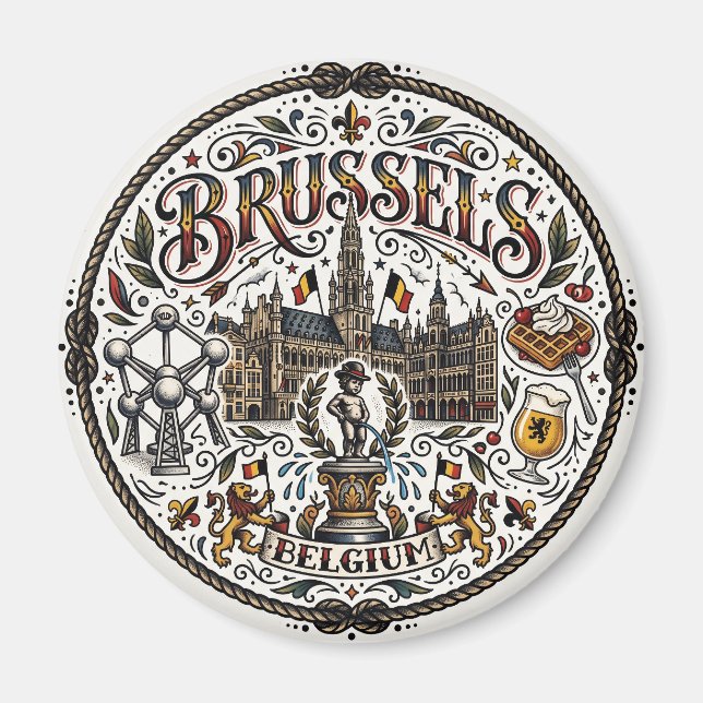 Brüssel Belgien Magnet (Vorne)