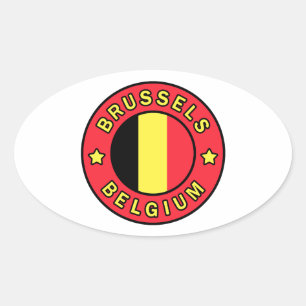 Brüssel Belgien Ovaler Aufkleber
