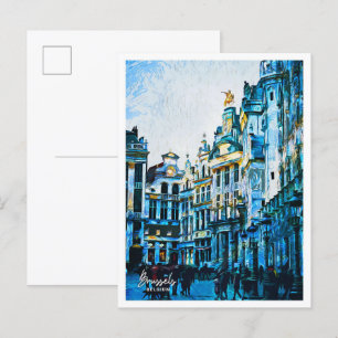 Brüssel Belgien Schöne Stadt für Ölmalereien Postkarte