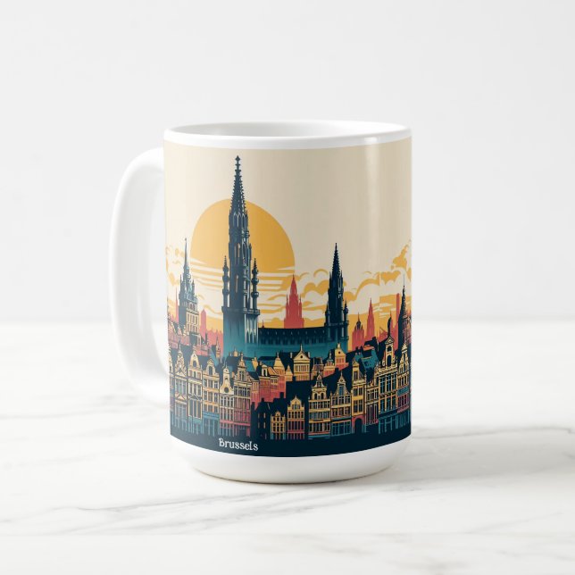 Brüssel, Belgien Stylist Kaffeetasse (Vorderseite Links)