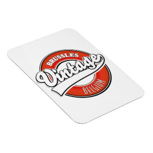 Brüssel Belgien Vintage-Logo Magnet
