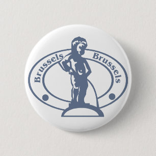 Brüssel-Briefmarke Button