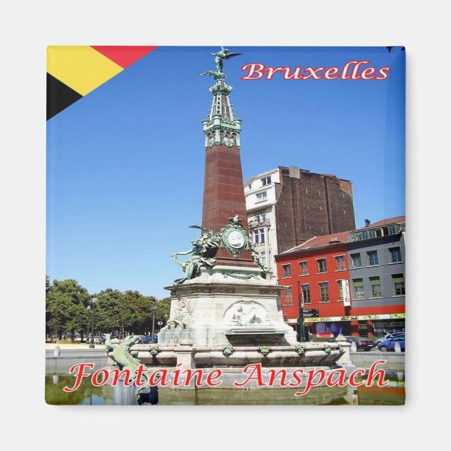 BRÜSSEL BRUXELLES Fontaine Anspach, Magnet (Vorne)