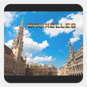 Brüssel, den 01 quadratischer aufkleber