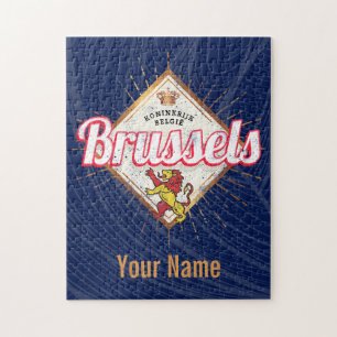 Brüssel Europa Hauptstadt Belgien Retro Lion Vinta