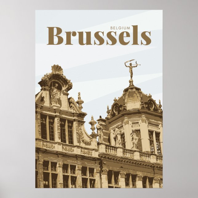 Brüssel Grand Place Belgien Poster (Vorne)