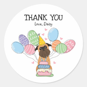 Brüssel Griffon Birthday Party Fvor Tags Sticker