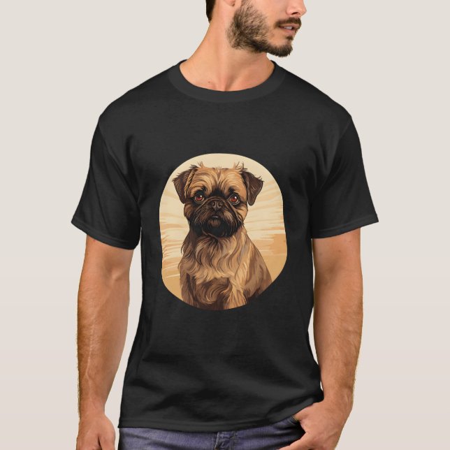 Brüssel Griffon Bruxellois Brussels Griffon Dog B T-Shirt (Vorderseite)