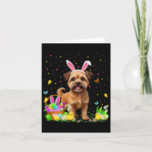 Brüssel Griffon Dog Easter Egg Hunt Bunny Ear Hap Karte