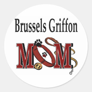 Brüssel Griffon Dog MAMA Runder Aufkleber