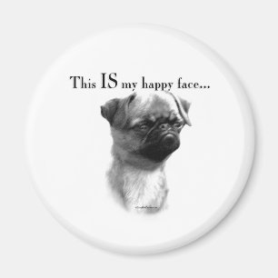 Brüssel Griffon Happy Face Magnet