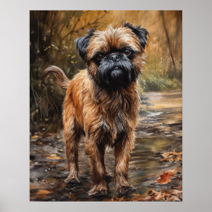 Brüssel-Griffon-Hund Kunst Druck Poster
