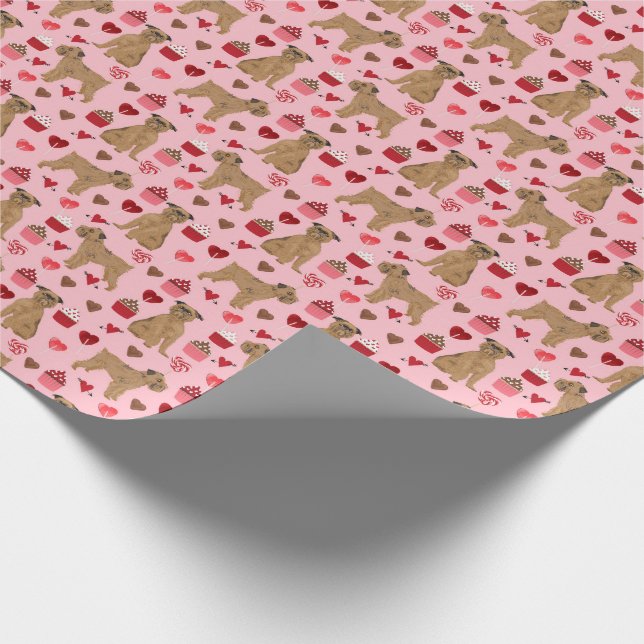 Brüssel Griffon Liebe Valentines Gift Wrap Geschenkpapier (Ecke)