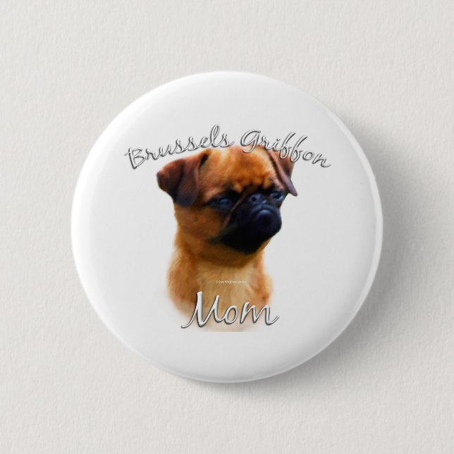 Brüssel Griffon Mama 2 Button (Vorderseite)