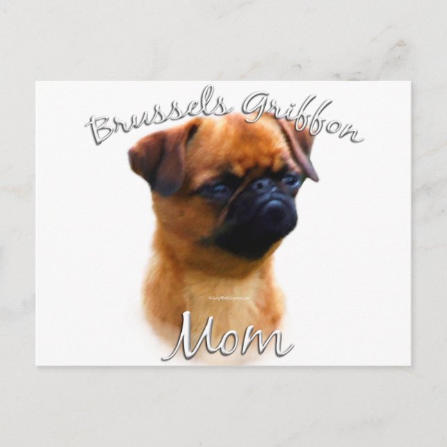 Brüssel Griffon Mama 2 Postkarte (Vorderseite)
