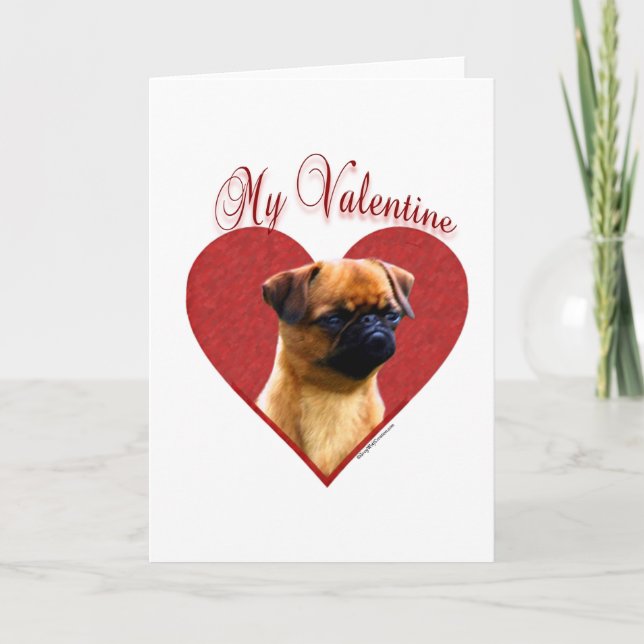 Brüssel Griffon mein Valentinsgruß Feiertagskarte (Vorderseite)